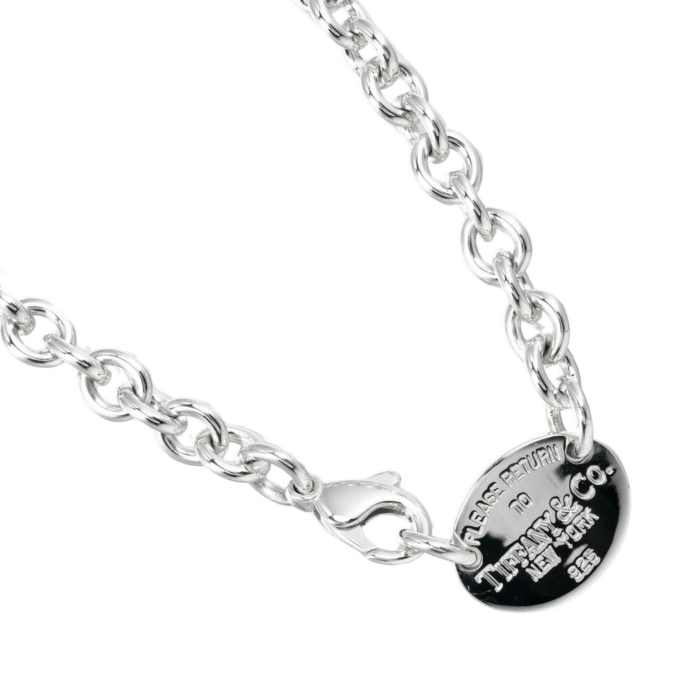 Tiffany Co to Oval Necklace Choker Sterling Silver